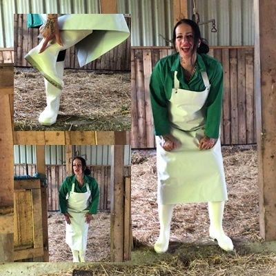 Nica Nordic Porno Video: The lady in rubber apron and white rubber boots a short clip for my lovers of fetish